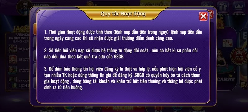 Khám phá điều kiện nhận ưu đãi tại sảnh cược 68 game bài